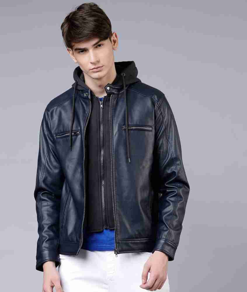 Buy HIGHLANDER Men Black Solid Leather Jacket - Jackets for Men