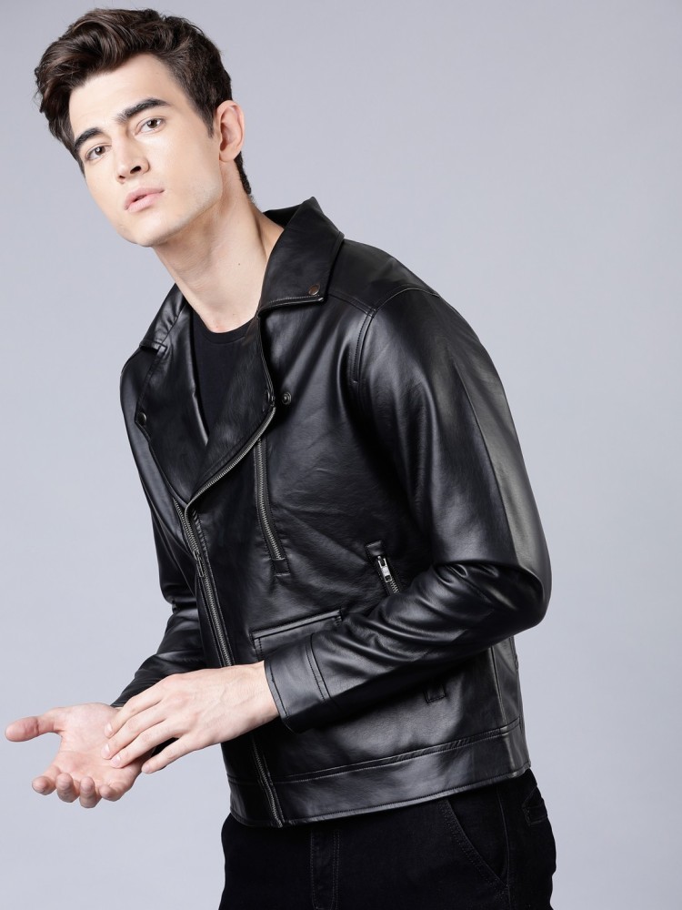 Flipkart men's leather clearance jackets