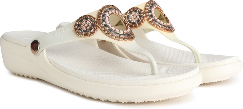 CROCS Women Off White Wedges Buy CROCS Women Off White Wedges