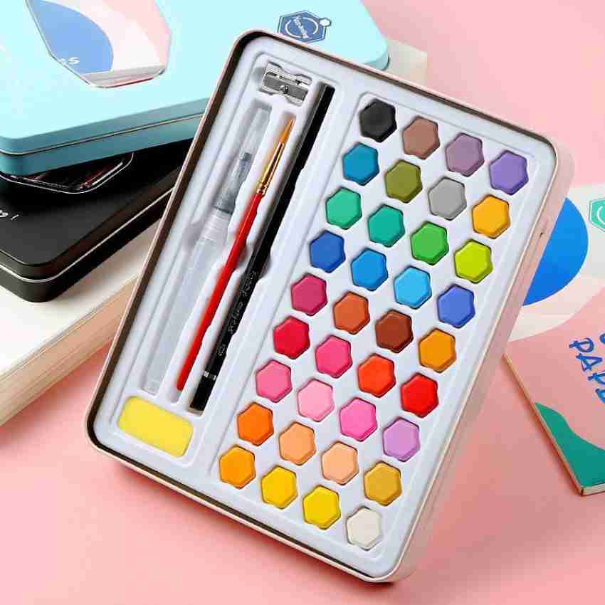 Beginner's Dream! 24 Vibrant ShinHan Watercolors + Mixing Palette - Perfect  for Experimenting & Plein Air! - WaterColourHoarder
