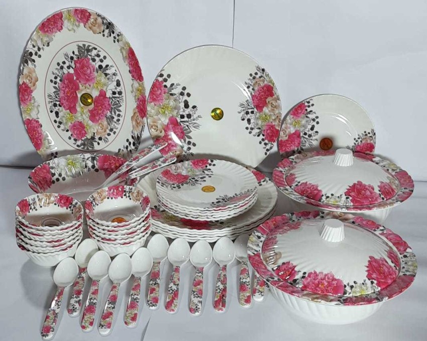 Radhe Crockery by OROMAX Pack of 44 Melamin Dinner Set Price in India - Buy  Radhe Crockery by OROMAX Pack of 44 Melamin Dinner Set online at