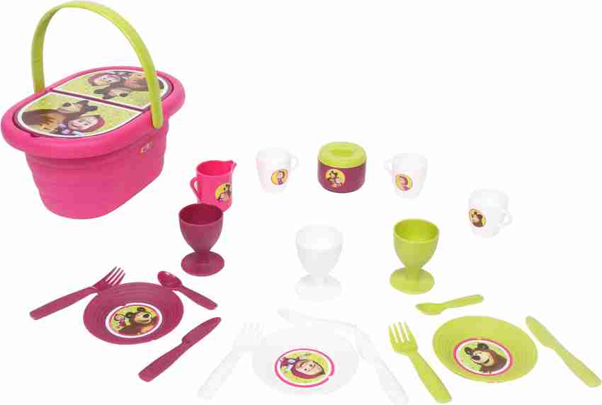 Smoby Picnic Basket Toy Playset for Kids Boys Girls Age 2 Years