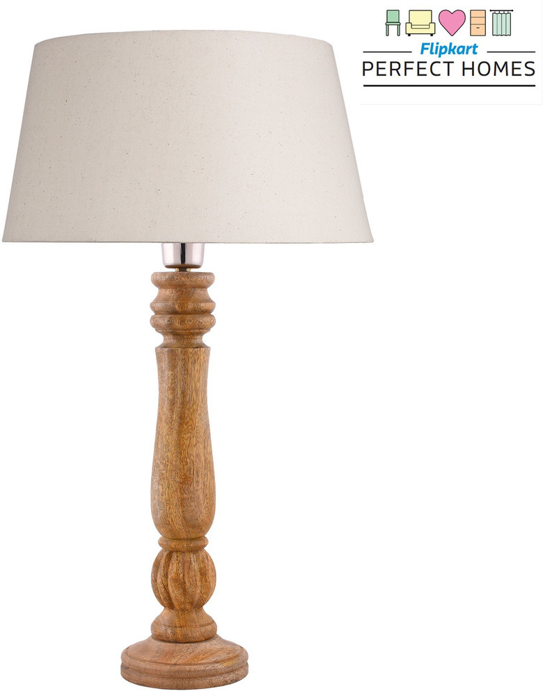 Flipkart Perfect Homes Classic Victorian Natural Wood Table Lamp