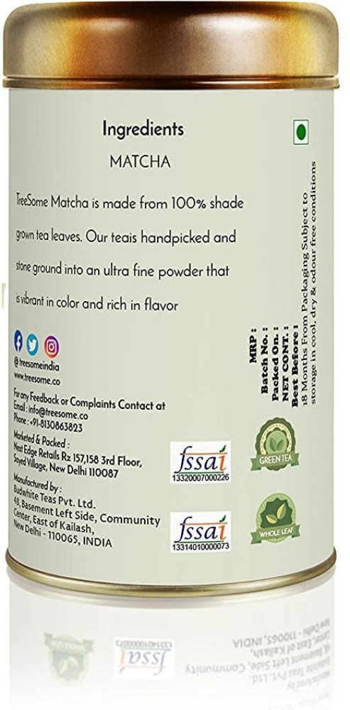 TreeSome Organic Japanese Matcha Premium Grade Green Tea Powder for Weight  Loss, Skin, High Anti Oxidants