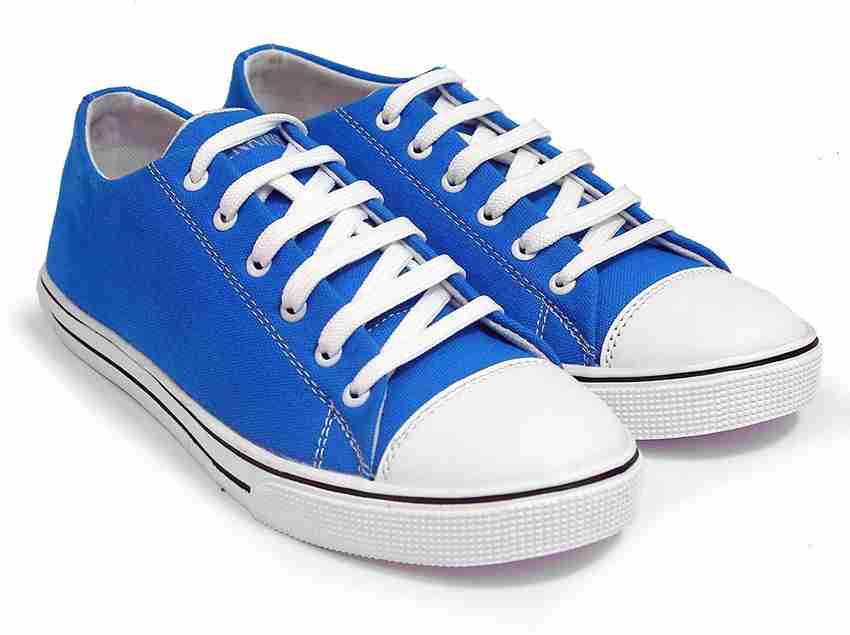 Blue canvas deals trainers
