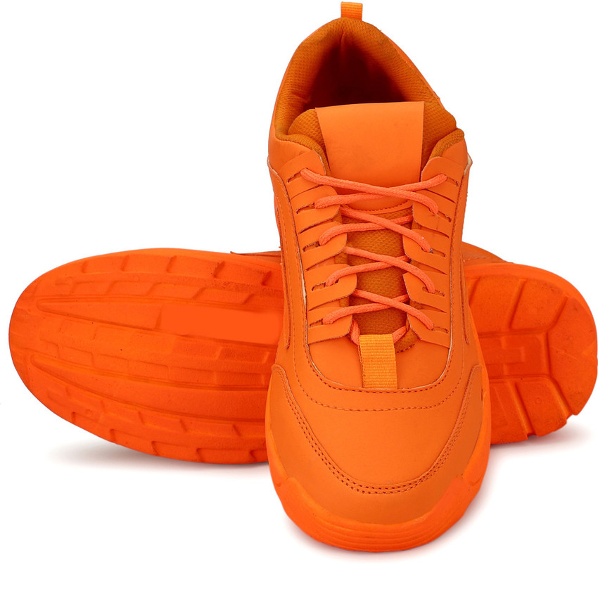 BOOTDOM FULL NEON ORANGE SPORT SHOES NEON ORANGE CASUAL SPORT