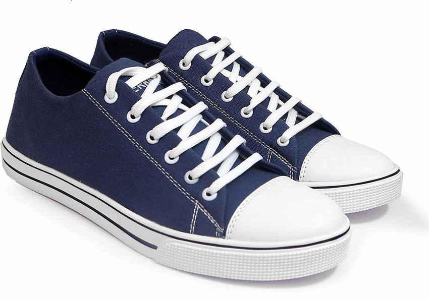 Navy blue canvas shoes discount