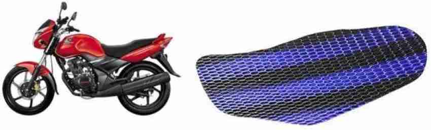 MIZZEO Bike Stretchable Net Seat Cover for Hero CD Dawn (Black 