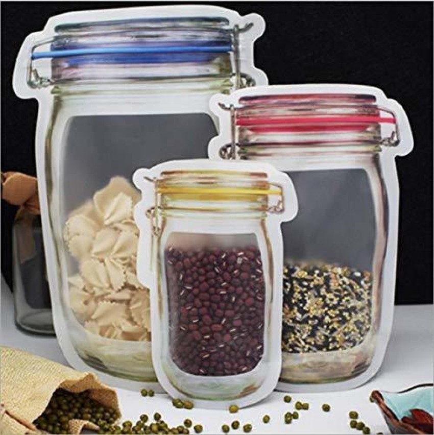 30 Pack Mason Jar Food Storage Zipper Bags, Reusable Airtight Seal