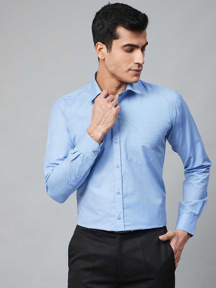 Cavenders Men Solid Formal Light Blue Shirt Buy Cavenders Men