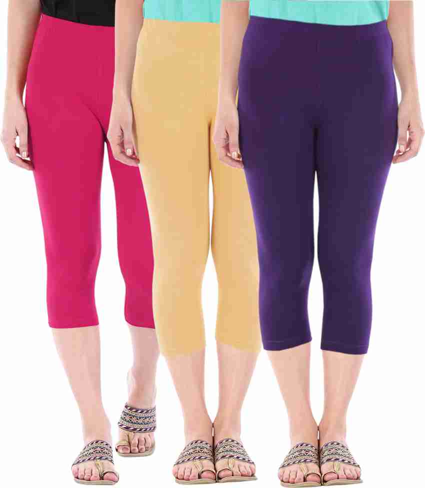 Buy That Trendz Capri Leggings Women Pink Brown Purple Capri Buy Buy That Trendz Capri Leggings Women Pink Brown Purple Capri Online at Best Prices in India Flipkart