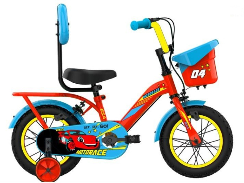BSA CHAMP Motorace 14 INCH SMART RED of height 90 110cm AGE 2