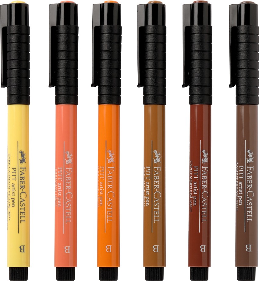 Faber-Castell Pitt Artist Brush Pen Set of 6 - Terra