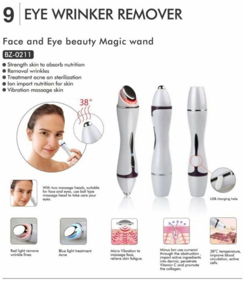 Prague AG6841685 Ultrasonic Ion Eye massager vibration Anti-wrinkles  machine face & eye beauty magic wand Massager - Prague : Flipkart.com