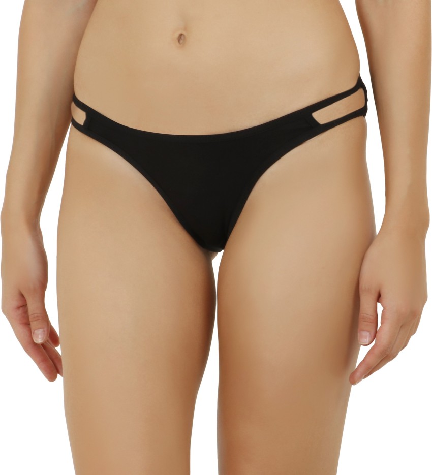 Buy online Black Solid Bikini Panty from lingerie for Women by Prettycat  for ₹225 at 55% off