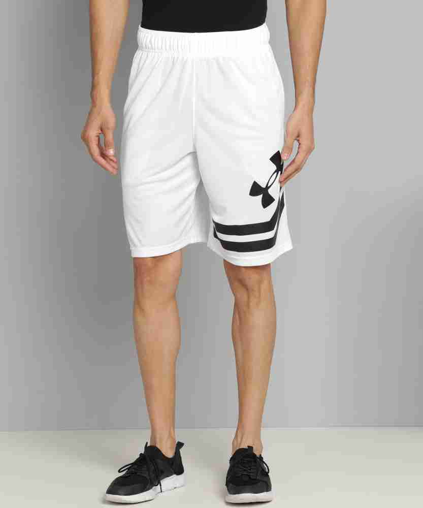 UNDER ARMOUR Printed Men White Sports Shorts - Buy UNDER ARMOUR