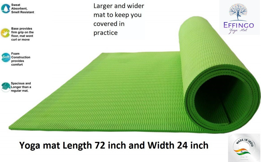 effingo YOGA MAT FABRICATED MAT Non Skid MAT Premium Quality With Comfort MAT Green 6MM Green 6 mm Yoga Mat Buy effingo YOGA MAT FABRICATED MAT Non Skid MAT Premium Quality With Comfort