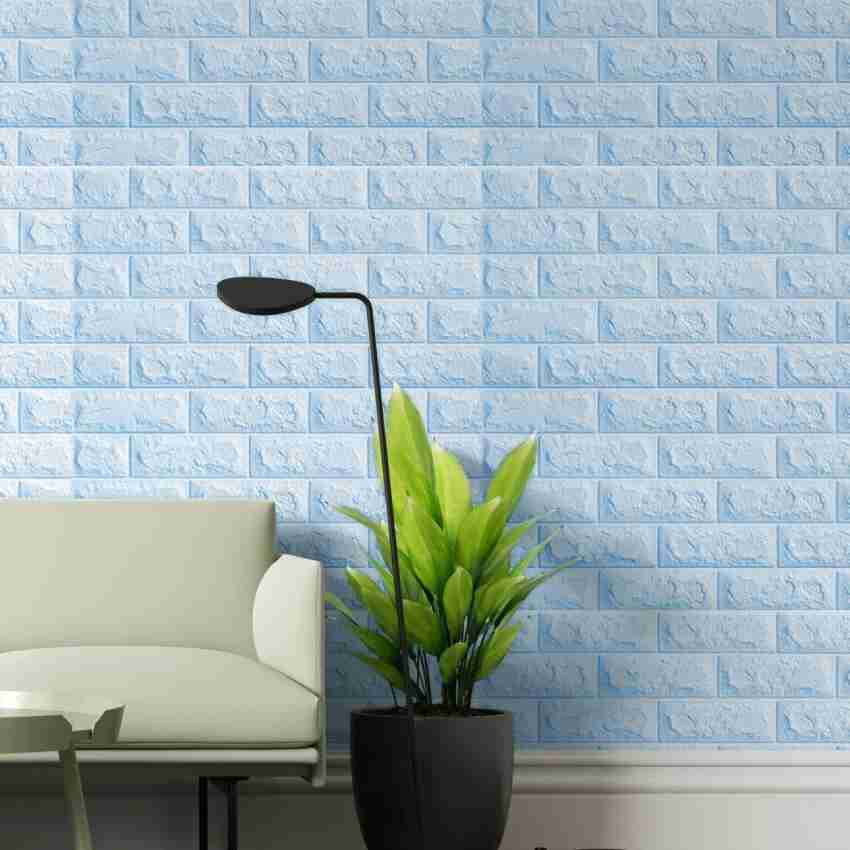JCV Store 77 cm PVC Foam Wall Tile Sticker, 77 x 70 cm, Sky Blue ,Set-3  Self Adhesive Sticker Price in India - Buy JCV Store 77 cm PVC Foam Wall  Tile