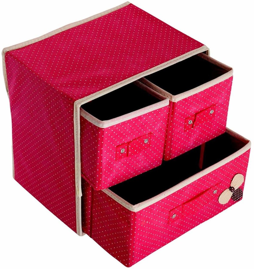 NEW Meori Foldable Box Faltbox MINI Storage Container Organizer Hibiscus  Red