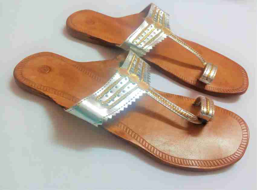 Silver kolhapuri 2025 chappal online