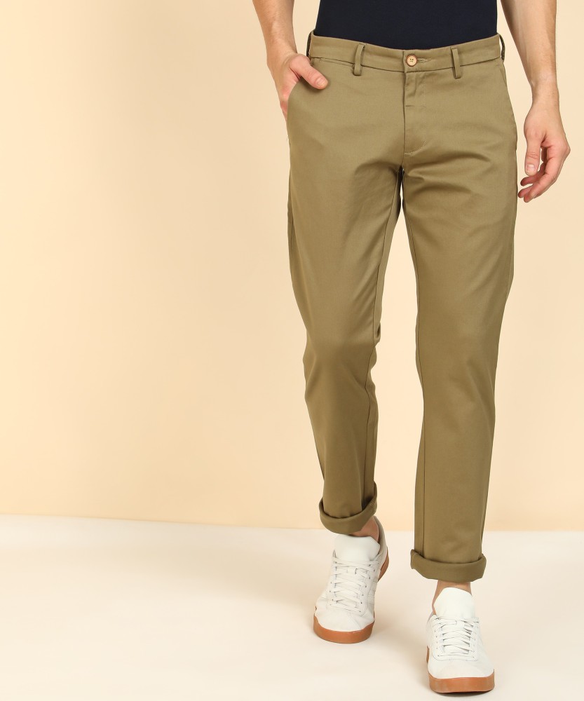 Buy ALLEN SOLLY Natural Textured Cotton Stretch Slim Fit Mens Casual  Trousers  Shoppers Stop