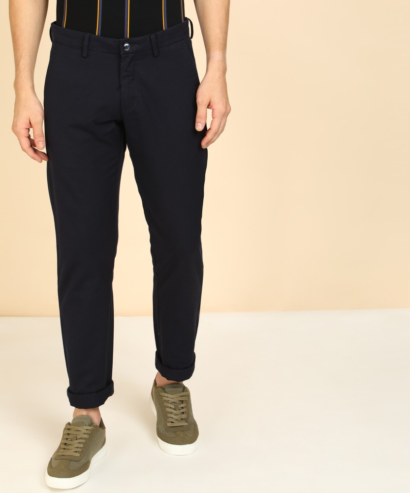 Buy Men Beige Comfort Fit Solid Formal Trousers Online  23306  Allen Solly