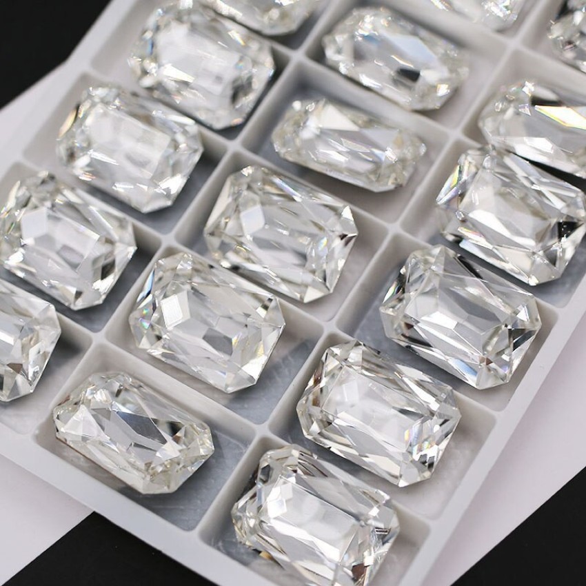 Rectangle Sewing Glass Stone Crystal Sew On Crystal Rhinestone for  Jewellery DIY