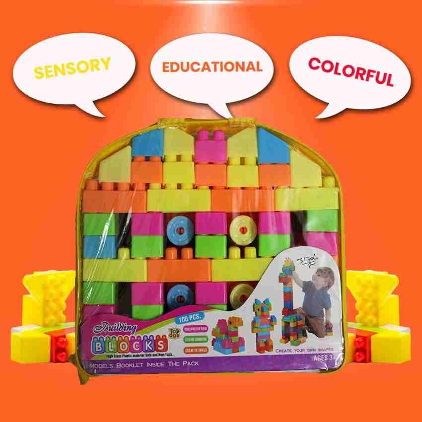 FRAONY Creativity 100 Pcs Blocks Game Set for Children My Smart Block Set,  Educational Building Easy Design Model Kids Home Fun Toy Both Boys and  Girls - Creativity 100 Pcs Blocks Game