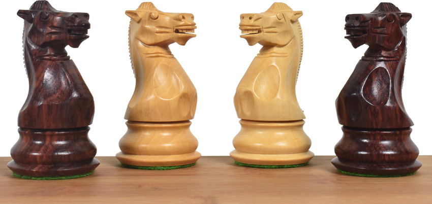 4.1 Pro Staunton Weighted Wooden Chess Set- Chess Pieces Only - Eboni