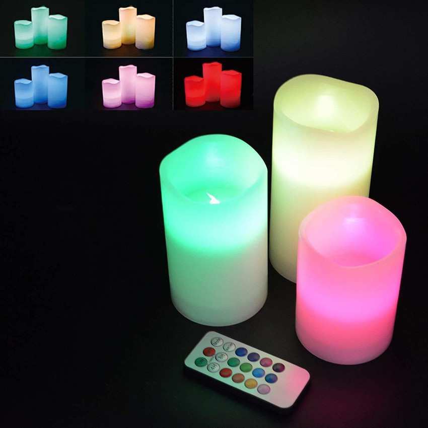 Flameless color changing hotsell glow candles
