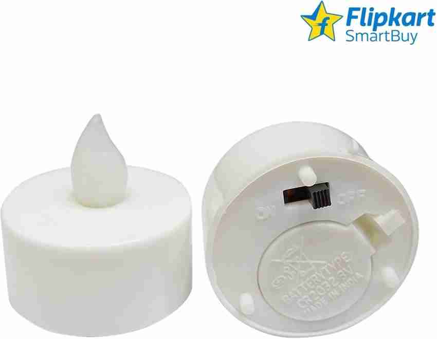 Flipkart SmartBuy Flameless LED Tealights Smokeless Plastic Decorative Candles Yellow Light Pack of 10 Candle Price in India Buy Flipkart SmartBuy Flameless LED Tealights Smokeless Plastic Decorative ...