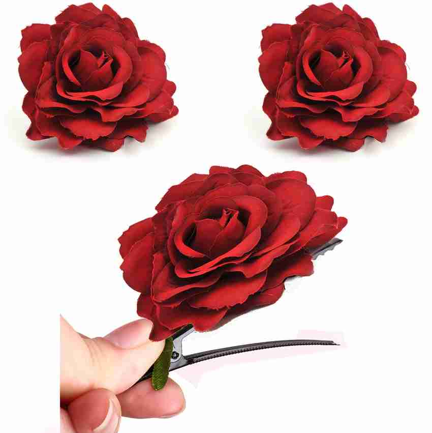 Fake flower hair clips outlet