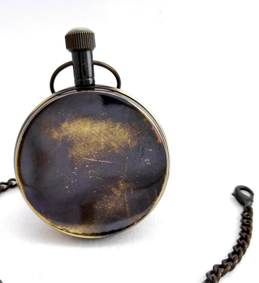 Antique brass pocket outlet watch