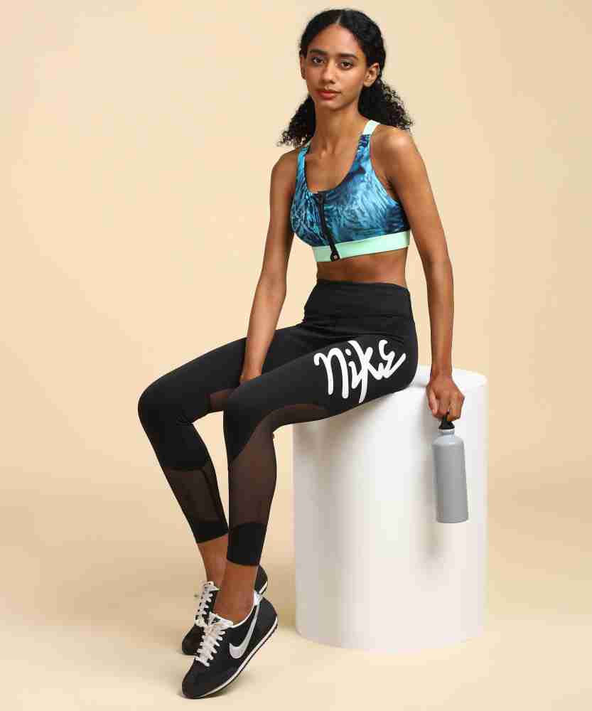 NIKE Printed Women Black Tights - Buy NIKE Printed Women Black Tights  Online at Best Prices in India