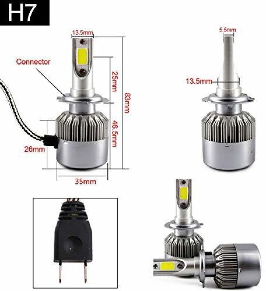 Brightest H7 LED Headlights Conversion Kit Bulb, 6000K White