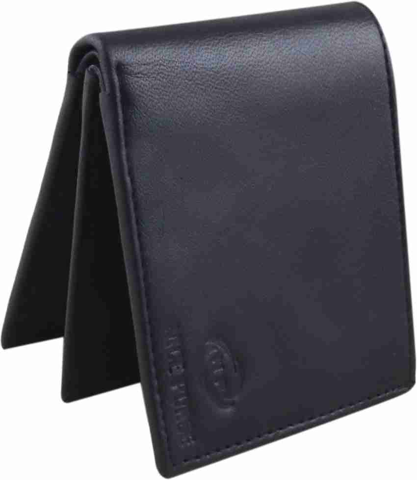 Nice Purse Boys Black Genuine Leather Wallet Black Price in