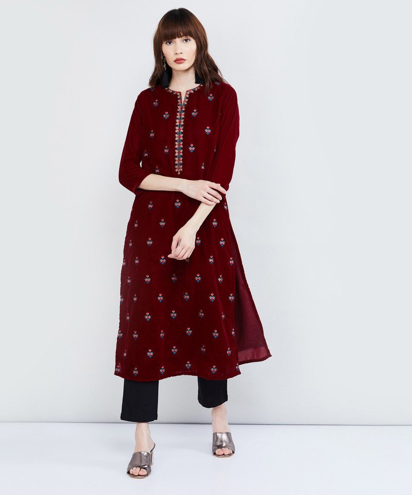 MAX Women Embroidered Straight Kurta Buy MAX Women Embroidered Straight Kurta Online at Best Prices in India Flipkart