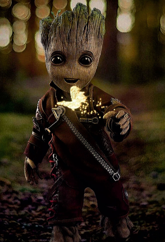 Avengers Groot 300 Gsm Poster Size 13 X 19 Inch Paper Print