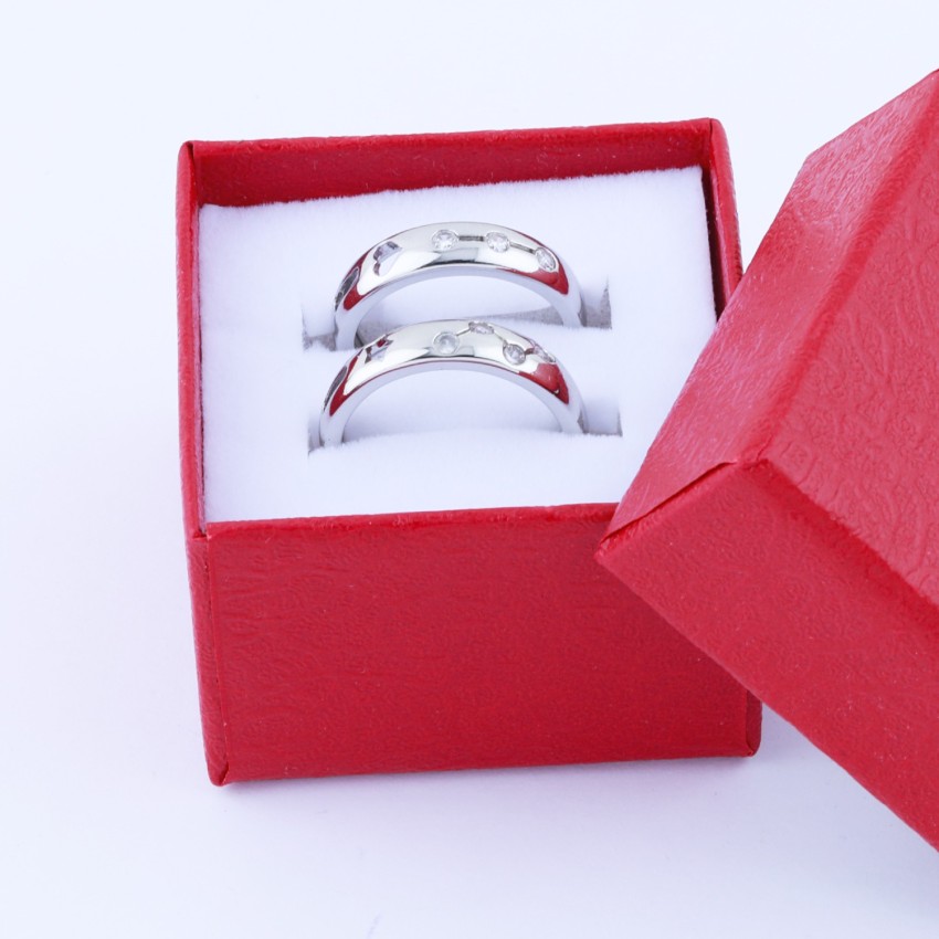 ShreejiHuf Designer Adjustable Couple Rings Set for lovers Silver Plated  Solitaire for Men and Women 2 Pair Alloy Ring Set Price in India - Buy  ShreejiHuf Designer Adjustable Couple Rings Set for