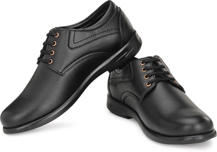 Flipkart black best sale formal shoes