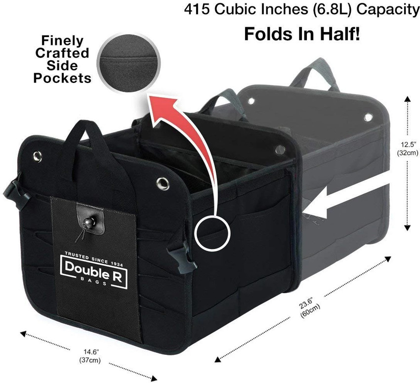 DOUBLE R BAGS Car trunk Black Trunk Organizer Price in India Buy