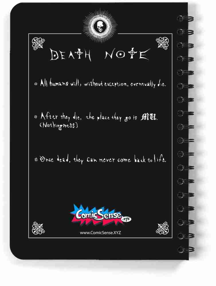 ComicSense Rule of Deathnote Anime A5 Note Book Blank 120 Pages Price in  India - Buy ComicSense Rule of Deathnote Anime A5 Note Book Blank 120 Pages  online at