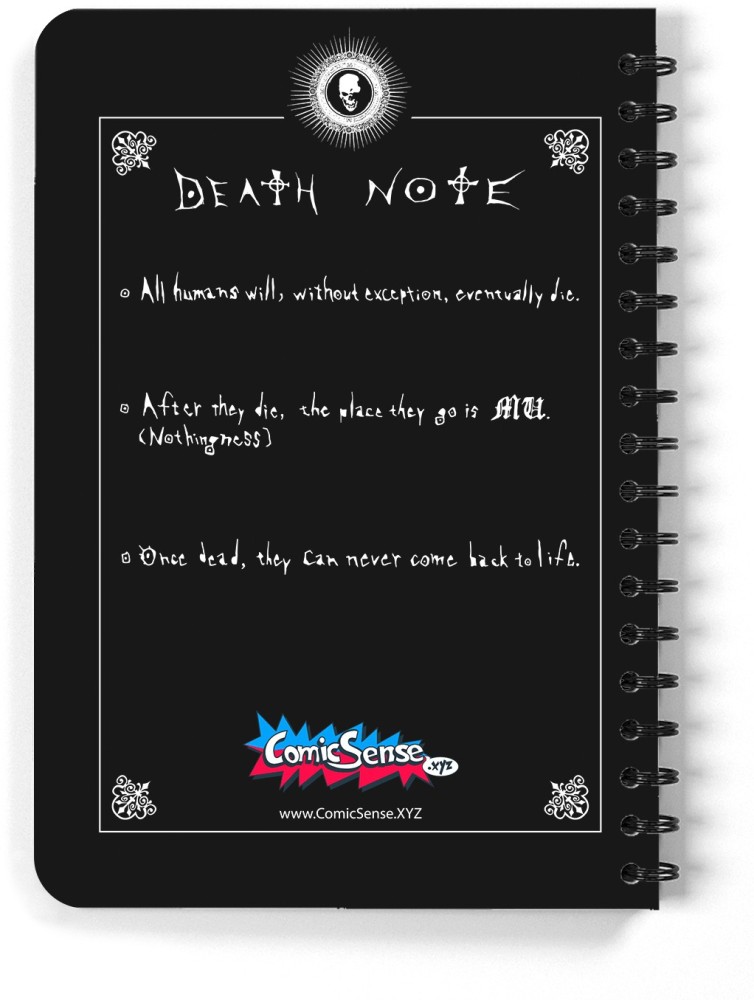 ComicSense Deathnote Book A5 Note Book Deathnote 144 Pages Price in India -  Buy ComicSense Deathnote Book A5 Note Book Deathnote 144 Pages online at