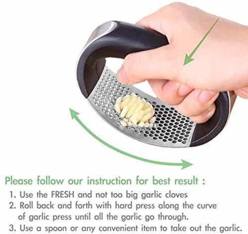 Buy Vantic Garlic Press Rocker - Stainless Steel Garlic Mincer Crusher and  Black Peeler (2019) Online at Low Prices in India 