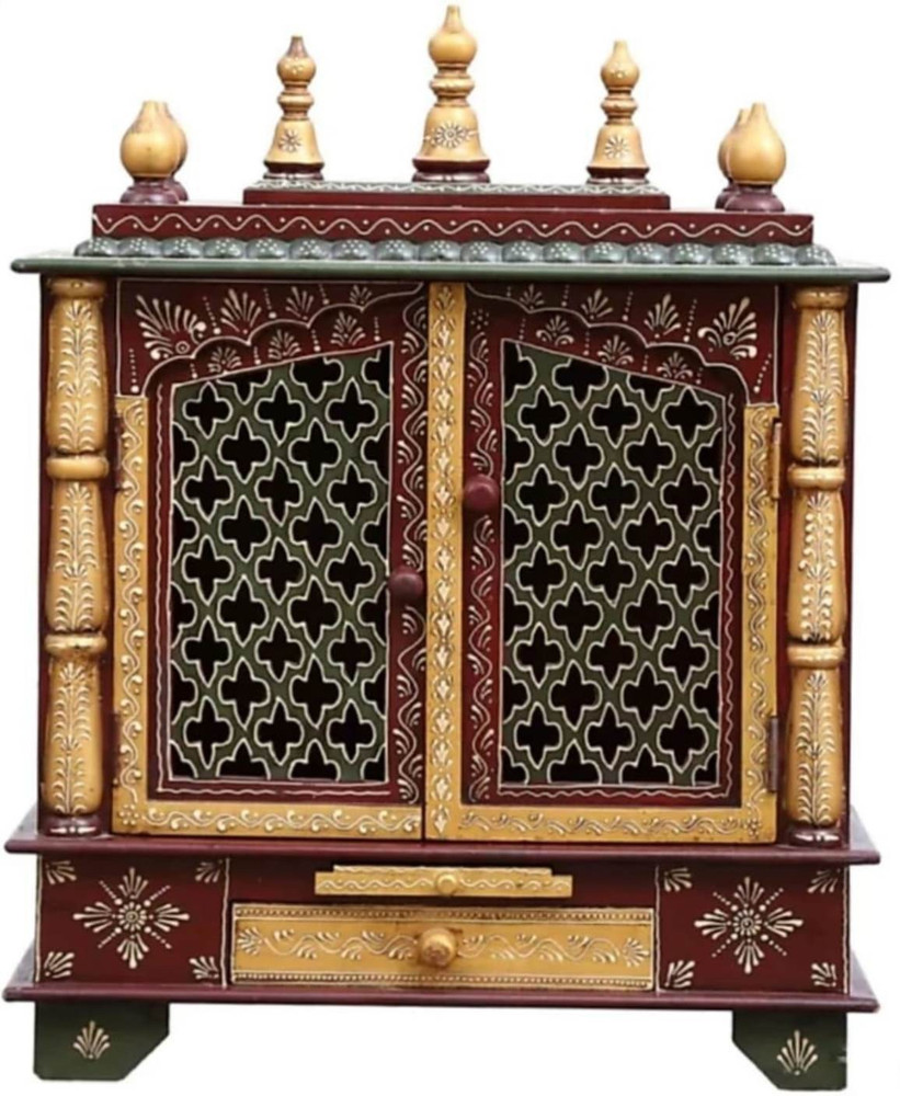 CRAFTSFORT Mandir Temple for Home Pooja Arti Solid Wood Home