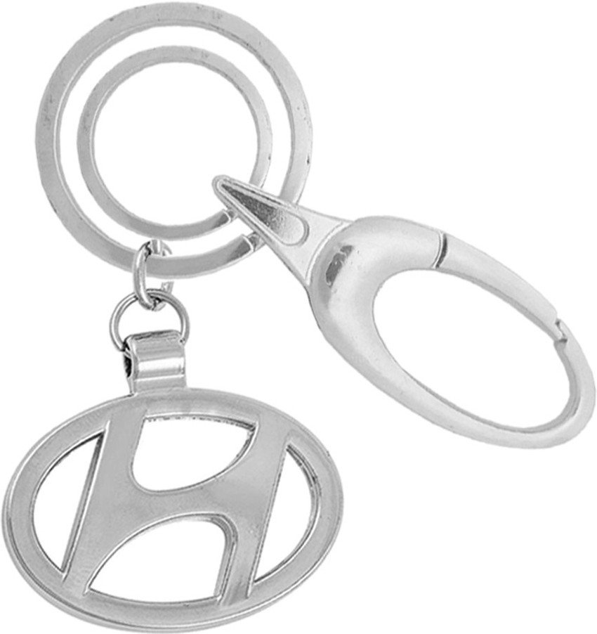 MGP FASHION Premium Quality Stainless steel Logo Pendant Car Bike accessory Locking Hook Hyundai Keyring Gift Silver Key Chain