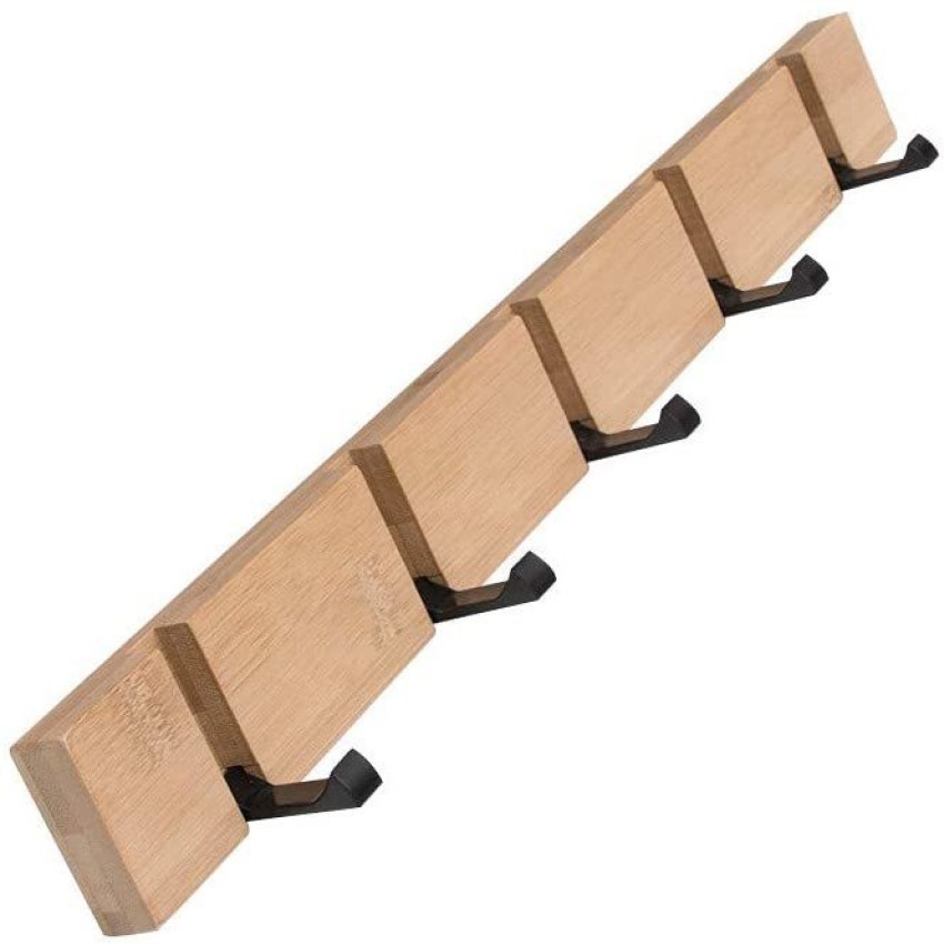 amiciTools Wall Mount Wooden Hanger with Foldable Hooks- Space Saving Retractable  Hooks to Hang Clothes, Purse, etc. Wood Key Holder Price in India - Buy  amiciTools Wall Mount Wooden Hanger with Foldable