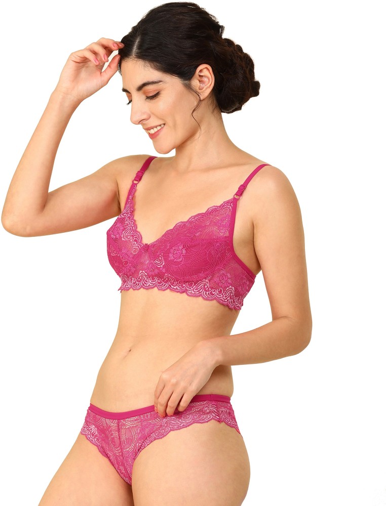 Cup's-In Pink::Blue Lingerie Set