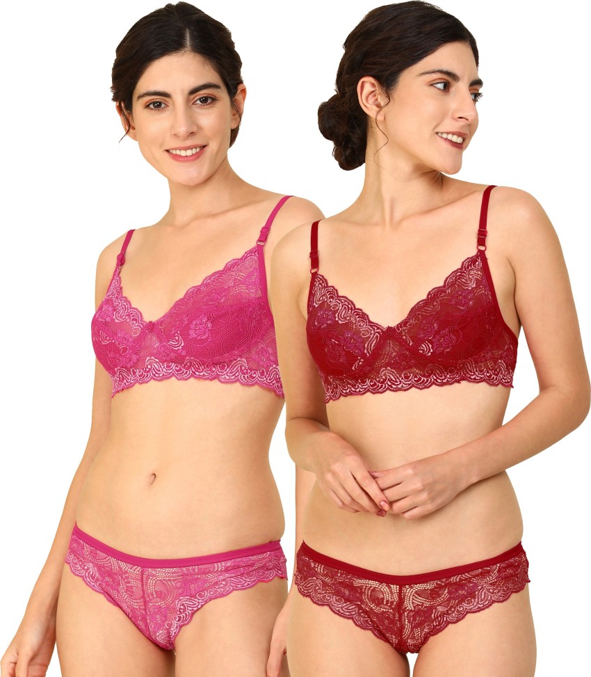 Buy Stylish Maroon Bra And Panty Set For Women Online In India At  Discounted Prices