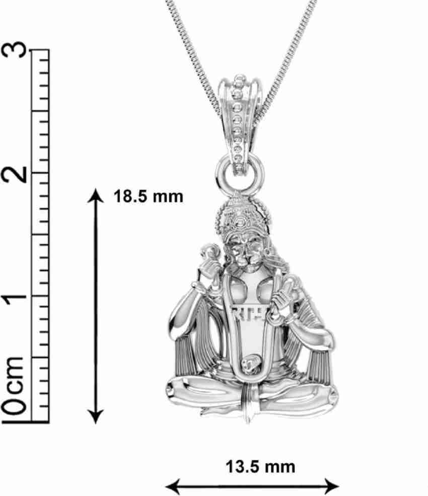 Silver hanuman locket on sale price